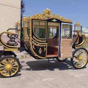 Chariot à cheval climatisé Queen Ride / Buggy de la famille royale, calèche antique de style européen - Product Image 5