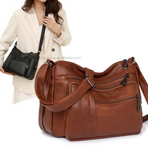 Retro Fashion PU Large-Capacity Multi-Compartment Single <b>Strap</b> Mom Bag for Middle-Aged Elderly Women <b>Shoulder</b> Crossbody Tanjing - Product Image 1
