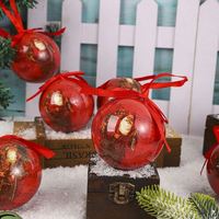 Boules suspendues imprimées à la main de 735 cm pour décorations, cadeaux, ornements d'arbre de Noël, emballées individuellement