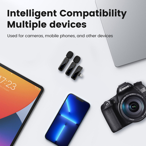 ميكروفون لافالير لاسلكي خفيف الوزن متعدد الاتجاهات مع خاصية إلغاء الضوضاء للهواتف الذكية (نوع C وآيفون) - Product Image 6