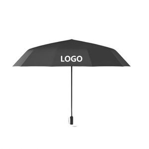 Paraguas Plegable Publicitario Personalizado de 20 Varillas, de Goma Negra, con Protección Solar, Totalmente Automático, para Suministro Transfronterizo - Product Image 1