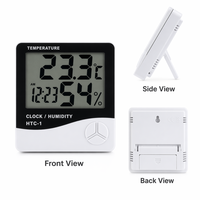 Higrómetro Electrónico Interior con Termómetro Digital, Venta Caliente, Compatible con OEM y ODM, Sensor de Temperatura de Plástico