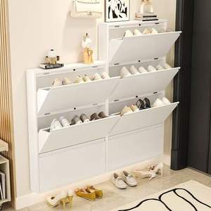 Étagère à chaussures multi-niveaux ultra-fine, gain de place, armoire de rangement en métal pour l'entrée de la maison, vente chaude, armoire pour meubles de maison - Product Image 2