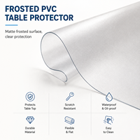 Protecteur de table en PVC givré, couverture de table en PVC transparent mat, imperméable, résistant à l'huile, résistant aux rayures, flexible, découpable