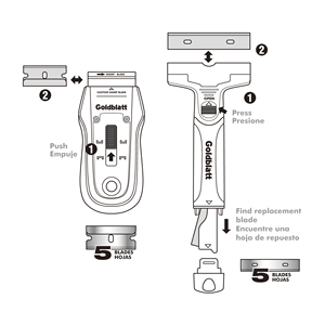 Goldblatt – Ensemble de grattoirs multifonctionnels de qualité industrielle et DIY pour le nettoyage des carreaux de verre, modèle OEM G03073, fabriqué en Chine - Product Image 3