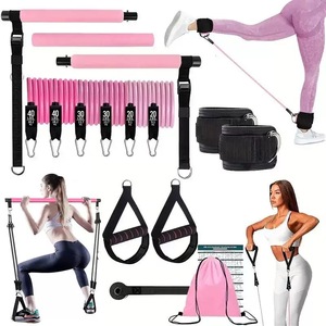 Juego de bandas de resistencia para Pilates, barra ajustable de 180 libras para equipo de entrenamiento de yoga y fitness en casa - Product Image 4
