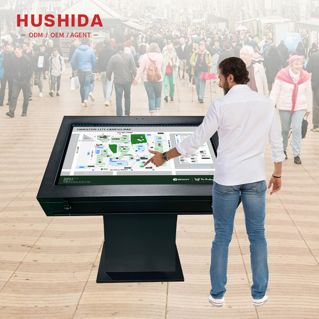 Smart 55 Inch Shopping Center Advertising Kiosk Outdoor Totem Screen Lcd Digital Signage Display