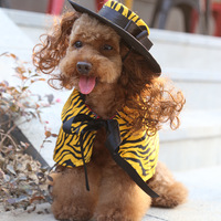 Nouveaux vêtements pour animaux de compagnie en polyester pour chiens : chapeaux, capes, costumes de transformation, style britannique, tenues de fête et de farces