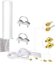 Signalwell Omni MIMO Antenne 10dbi 4G LTE Antenne étanche à montage mural extérieur avec 2 SMA /TS9 pour caméra de piste de routeurs Hotspot