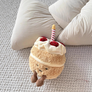 Aardbei Verjaardagstaart Schattig Kort Pluche Speelgoed PP Katoen Gevuld Bestie Verjaardagscadeau Pop Decoratie Warm Mini 31-50cm Unisex - Product Image 1
