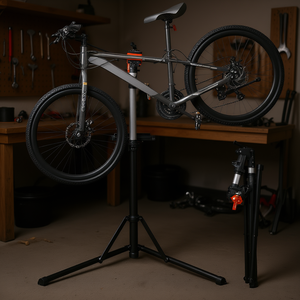 Soporte de reparación de bicicletas de aluminio de alta resistencia, altura ajustable, bandeja magnética para herramientas, brazo telescópico para taller en casa - Product Image 2