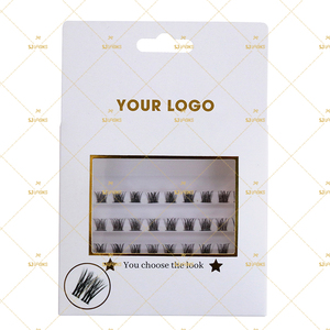 ชุดขนตาปลอมแบบพรีเมี่ยมชุดขนตาปลอมแบบ DIY จำนวนมากทำด้วยมือผมสังเคราะห์ธรรมชาติหนา0.10มม. รูปทรงเพิ่มวอลลุ่ม - Product Image 4