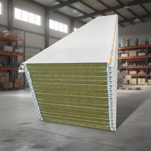 Panneaux <span class=keywords><strong>d</strong></span>'isolation en laine de roche, résistants au feu, insonorisants, écologiques, pour chambre froide, atelier, entrepôt, toit et murs - Product Image 1