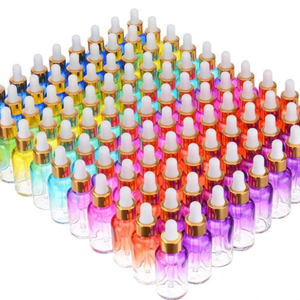 Campione piccolo <span class=keywords><strong>olio</strong></span> essenziale coperchio in oro rosa cilindro di cristallo <span class=keywords><strong>viola</strong></span> trasparente flacone contagocce in vetro rotondo 10mls per oli essenziali 50ml - Product Image 1