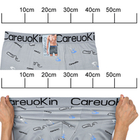 Pour hommes de haute qualité mi-hauteur boxeurs confortables doux caleçons respirant durable lait-soie imprimé