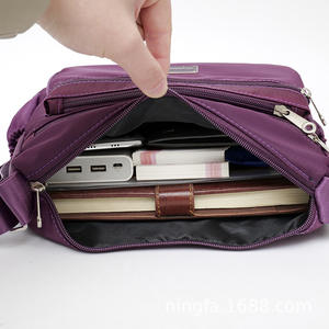 Sac messager pour femme Ningfa, carré horizontal, grande capacité, fermeture éclair, sac à bandoulière décontracté, printemps 2025 - Product Image 1