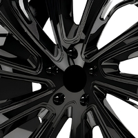 Jantes forgées 5x130 22x9.5/10.5 6061-T6, style Mulliner, cinq branches, noires, en alliage forgé, compatibles avec les berlines, SUV et véhicules électriques (tuning).