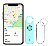 Alarme de sécurité personnelle portable Aniced PB300 135 dB, sirène puissante rechargeable par USB, alerte SOS anti-perte, porte-clés compact