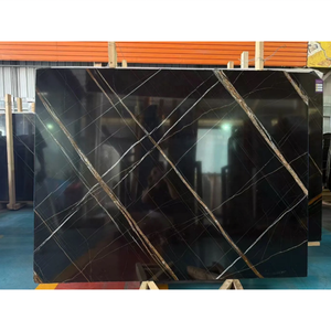 Losas de Mármol Natural Negro y Dorado Lauren al por Mayor, Cubiertas Modernas para Mesas de Comedor, Mesas de Centro, Escaleras, Pasillos, Paredes de Alta Gama - Product Image 6