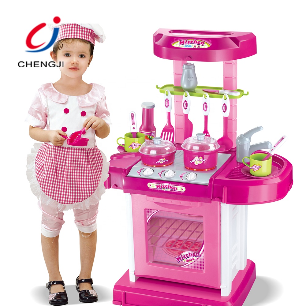 Китайская фабрика праздничные атрибуты Дети Детские игры 2 в 1 современный кухонный набор игрушек настоящая Кулинария ролевые игры Кухонные Игрушки для девочек