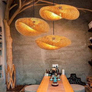 Nouveau Restaurant chinois lustre en bambou lumière <span class=keywords><strong>Zen</strong></span> pour la restauration salon de thé marmite Nongjiale Bar Hall lampe d'art en bambou de taille moyenne - Product Image 2