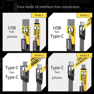 <span class=keywords><strong>USB</strong></span> Loại <span class=keywords><strong>C</strong></span> <span class=keywords><strong>Micro</strong></span> 4-Trong 1 65W Nhanh Chóng Sạ<span class=keywords><strong>c</strong></span> <span class=keywords><strong>C</strong></span>áp 4 Trong 1 Đa Đồng Bộ Nylon Bện <span class=keywords><strong>C</strong></span>áp Cho Máy Tính Điện Thoại Tai Nghe Pd27W - Product Image 3