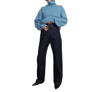 Jean en denim japonais selvedge vintage coupe ample taille haute épaisse sur mesure pour femme - Product Image 3