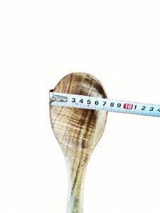 Ustensiles de cuisine 26/10.2IN, cuillère à salade en bois d'acacia et de teck, fabriquée à la main, pour la cuisine - Product Image 6