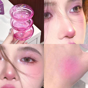 CAPPUVINI Fard à joues magique changeant de couleur, Teinte éclatante imperméable pour les joues, effet gelée, violet ciel étoilé à rose, pour un <span class=keywords><strong>maquillage</strong></span> éclat féerique - Product Image 5