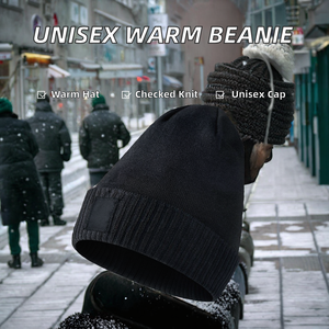 Gorro Unisex de Invierno, Tejido, con Borde Plegado, Suave y Cálido, 100% Acrílico, para Hombre/Mujer - Product Image 2