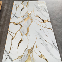 Feuille de marbre en PVC UV de haute qualité 1220*2440*3mm, imperméable, durable, décorative, panneau mural en marbre UV pour l'intérieur