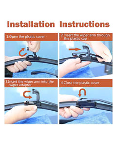 Bıçaklar pencere <span class=keywords><strong>Mercedes</strong></span> için tüm boyutları çelik silecek hibrid araç ön camı araba yağmur silecek ve silecek bıçak - Product Image 6