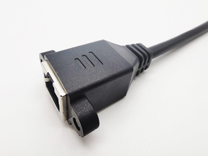 Câble d'extension de montage sur panneau à vis réseau <span class=keywords><strong>Ethernet</strong></span> blindé Cat6e RJ45 M/F - Product Image 4