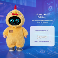 Robot compagnon en peluche Jimei AI, 7-14 ans, divertissement éducatif, contrôle par application WiFi, reconnaissance vocale, écran LCD