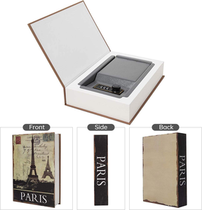 Caja Fuerte con Compartimento Secreto Oculto, Diseño de <span class=keywords><strong>Libro</strong></span> de Papel Real de París, 8.7 Pulgadas, con Cerradura de Combinación - Product Image 3