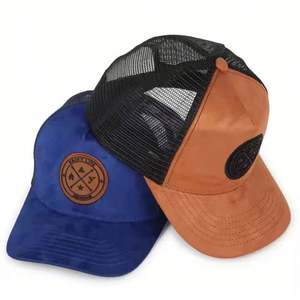 Gorra Trucker de Gamuza Personalizada de 5 Paneles, Gorra de Béisbol Negra de Gamuza de Alta Calidad para Hombre, Gorras Trucker con Logotipo Personalizado - Product Image 2