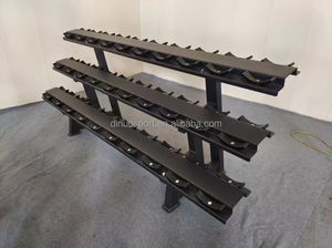 Rastrelliera per Manubri a 3 Livelli ad Alta Capacità per Palestre, Contiene 15 Paia di Manubri Rotondi ed Esagonali, Accessori da <span class=keywords><strong>Palestra</strong></span> - Product Image 5