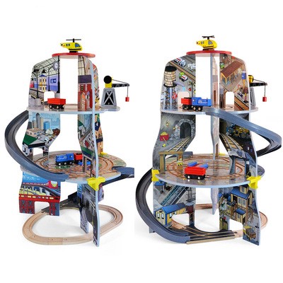 Новый трехслойный горный спиральный трек с облаком, набор треков для поездов 3 года + подарки для мальчиков и девочек, оптовая продажа
