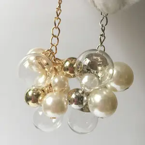 Fai da te fatti a mano In Oro argento della sfera di vetro perle grappolo di uva a forma di Dei Monili di Fascini perline di Plastica dell'orecchino di risultati accessori