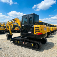 Mini-excavatrice Sany 60Cpro 6 tonnes d'occasion en excellent état, moteur haute performance, faible nombre d'heures, pompe hydraulique, boîte de vitesses