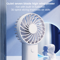 Ventilateur de Poche Mini USB avec Logo Personnalisé, Rechargeable, Portatif sur Batterie pour Extérieur ou Table