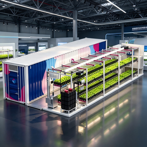 HDPE Insulated Shipping Container <b>Greenhouse</b> Smart Aeroponic Irrigation Full Spectrum LED Plant Growing System - Product Image 1