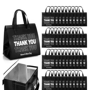 Sac isotherme personnalisé en non-tissé pour livraison de boissons chaudes et froides, café, et plats à emporter pour restaurants - Product Image 1