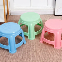 Tabouret en plastique épaissi pour grossistes, siège en résine longue durée et durable pour usage domestique et commercial (salon, table à manger)