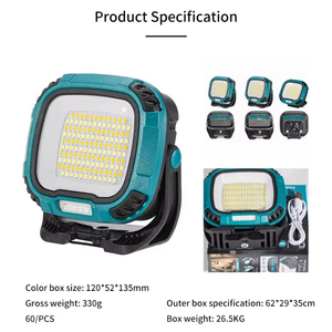 Outdoor Portable <b>LED</b> Spotlight Magnetic Lantern Strong <b>Light</b> Flashlight Camping Emergency <b>Rechargeable</b> <b>Work</b> Lamp - Product Image 3