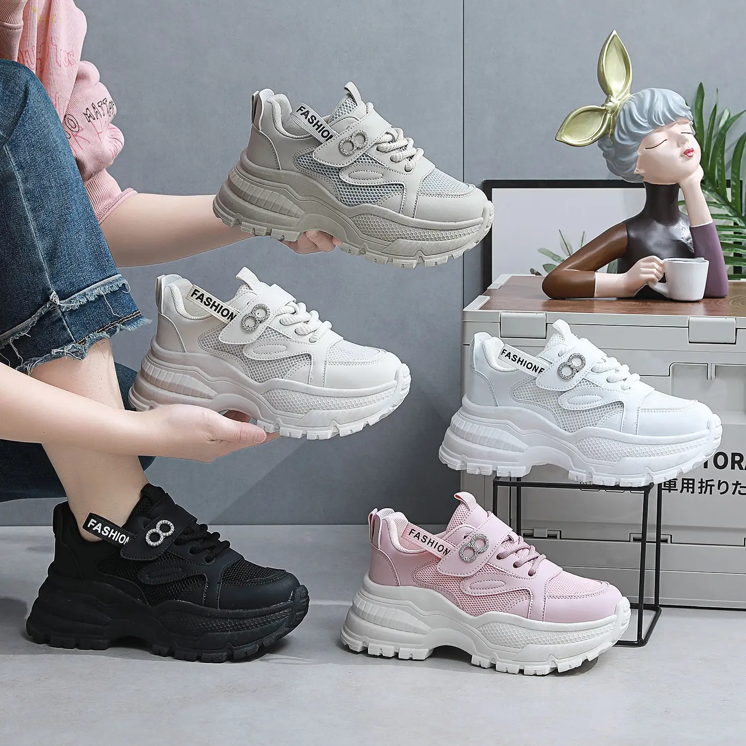 China Factory Manufacturer Sale Sneakers Online Custom Luxury Sneaker Woman Shoes
