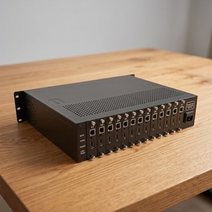 Codificador de Video IP H.265 de 16 Canales, HD-SDI a RTMP/HLS/SRT, Codificador <span class=keywords><strong>IPTV</strong></span> con Reducción de Escala en Tiempo Real, Compatible con OSD Rolling para <span class=keywords><strong>IPTV</strong></span> OTT Headend - Product Image 1