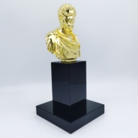 Buste en or personnalisé Statues de philosophes grecs antiques Figurine Sculpture Récompense Souvenir Trophées Médailles pour plaque Décoration intérieure