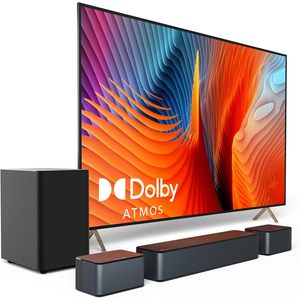 Hệ thống âm thanh vòm 5.1 kênh ULTIMATE với loa thanh Dolby Atmos, công suất đỉnh 410W, loa siêu trầm thông minh cho TV, dành cho rạp hát gia đình - Product Image 1