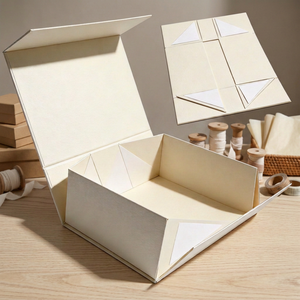 Custom Biodegradable 2mm Thick Rigid <b>Square</b> Paperboard Gift Box Matt Lamination Magnetic Closure Paperboard Liner Custom Logo - Product Image 1